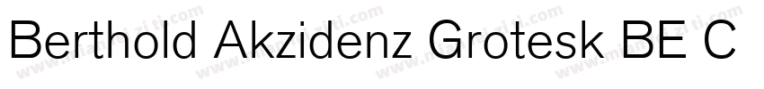 Berthold Akzidenz Grotesk BE Conden字体转换
